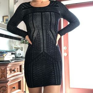 Free People black sweater body con dress
